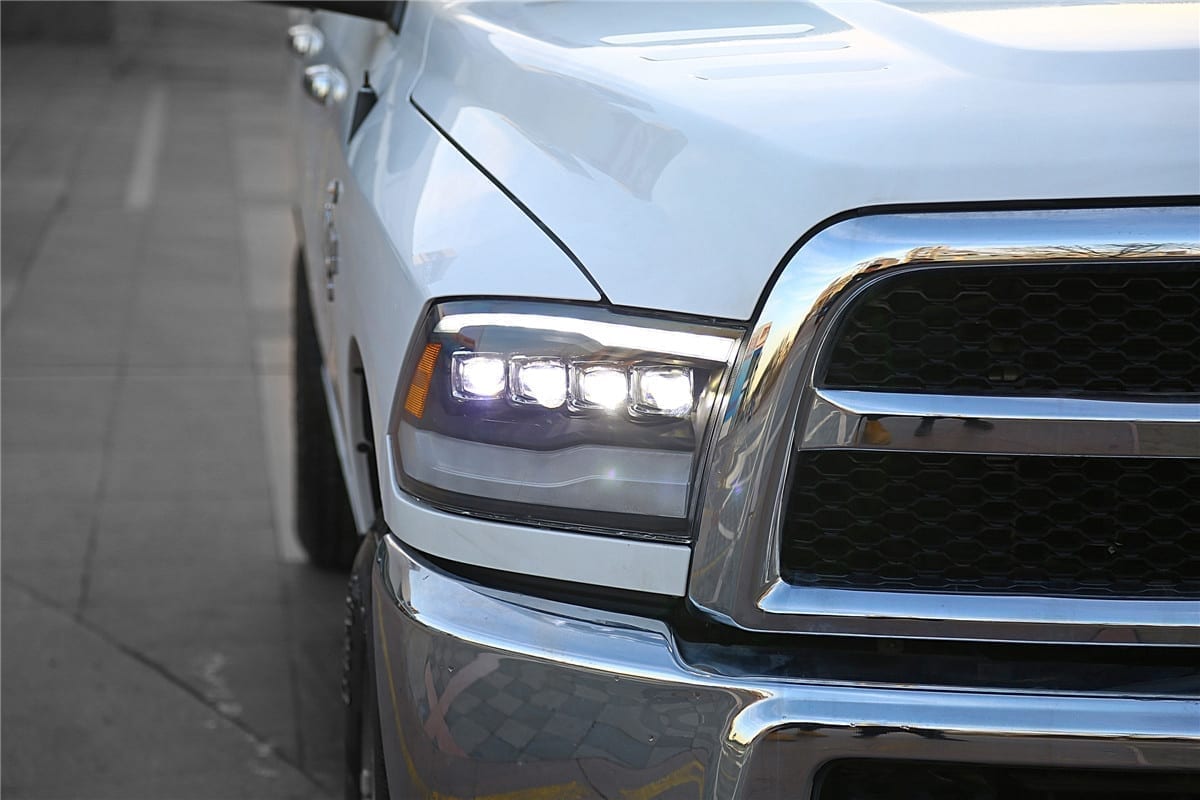 09-18 Ram Truck NOVA-Series LED Projector Headlights Jet Black | AlphaRex