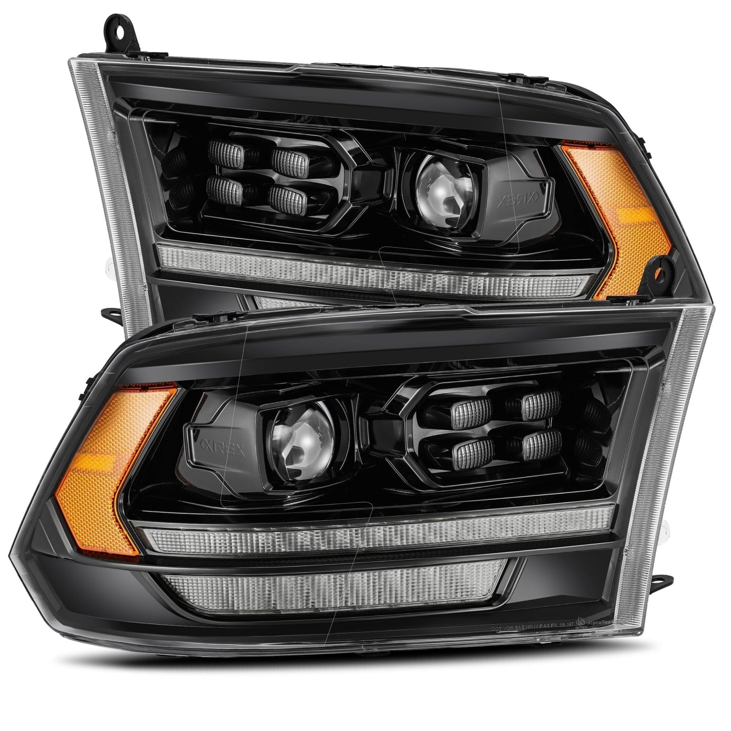 09-18 Ram Truck PRO-Series (5th Gen 2500 Style) Projector Headlights Alpha-Black | AlphaRex