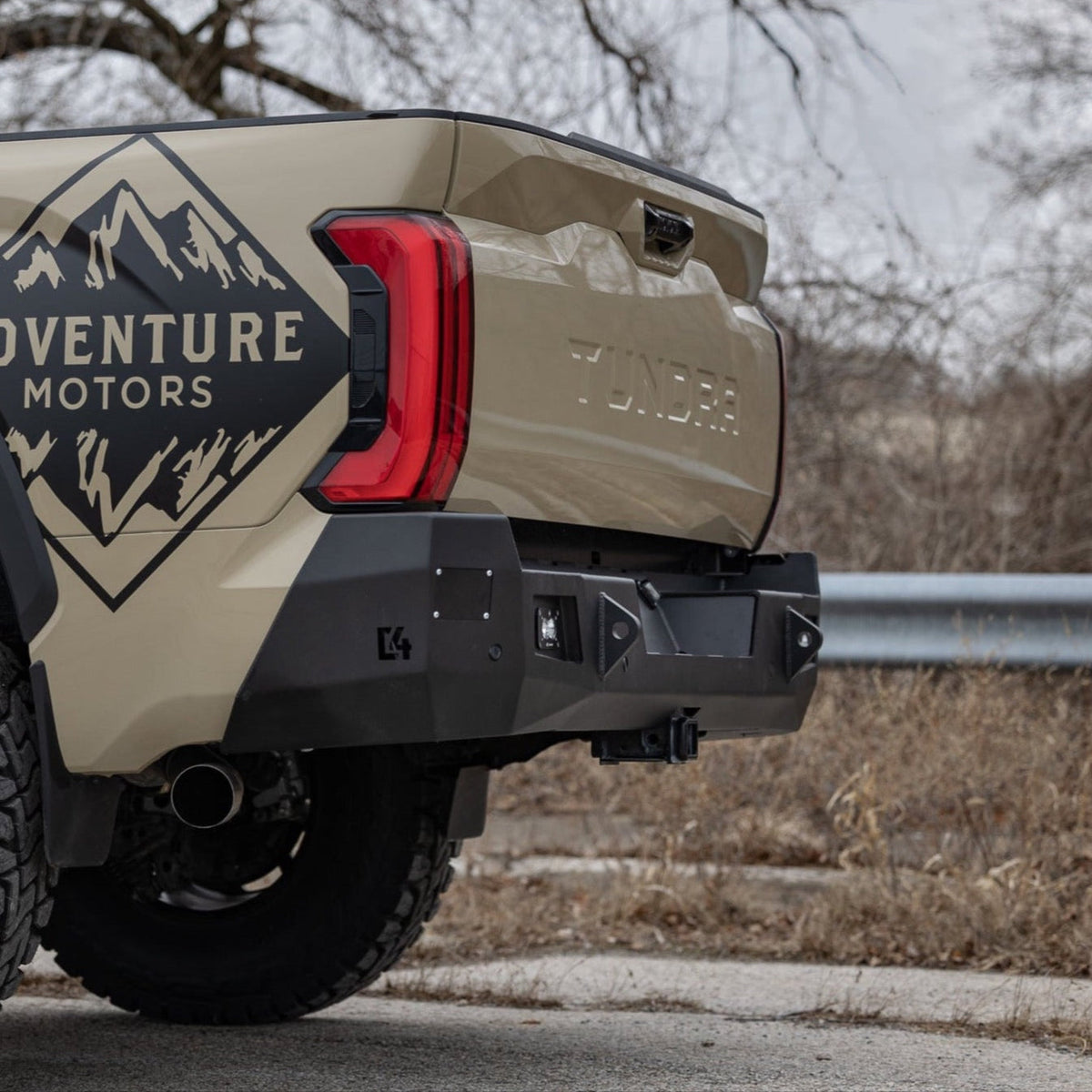 Tundra Overland Series Rear Bumper / 3rd Gen / 2022+ | Hammer Black Powder Coat