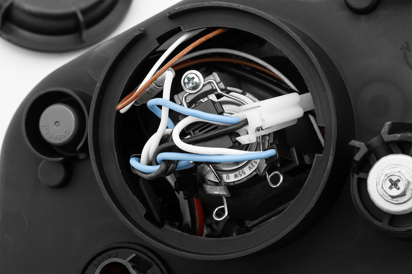 10-12 Ford Mustang LUXX-Series LED Projector Headlights Alpha-Black | AlphaRex
