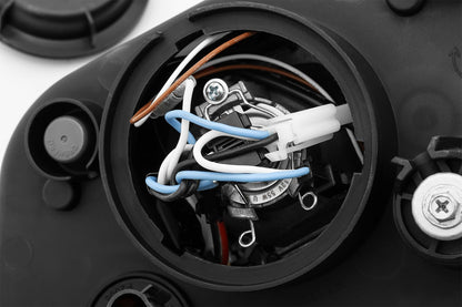 10-12 Ford Mustang LUXX-Series LED Projector Headlights Alpha-Black | AlphaRex