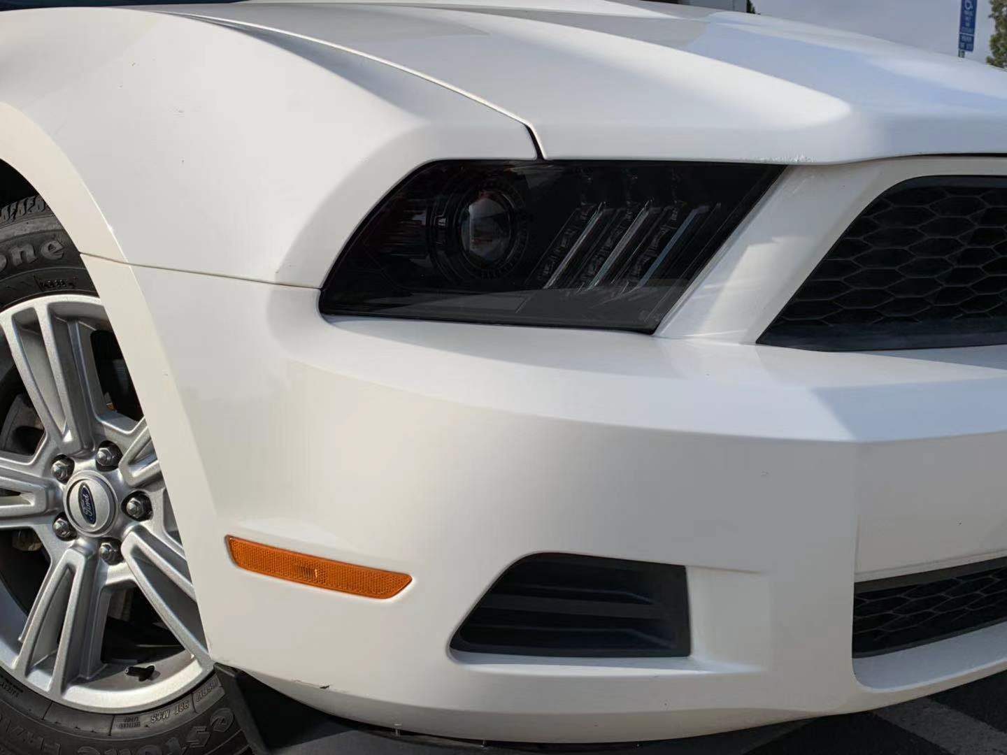 10-12 Ford Mustang LUXX-Series LED Projector Headlights Alpha-Black | AlphaRex