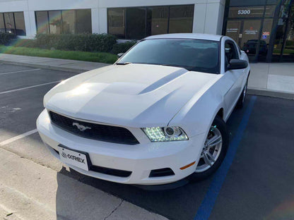 10-12 Ford Mustang LUXX-Series LED Projector Headlights Chrome | AlphaRex