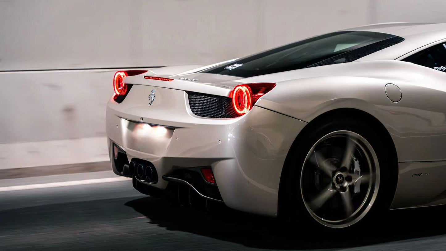 10-15 Ferrari 458 NOVA-Series Prismatic LED Tail Lights Red Clear | AlphaRex