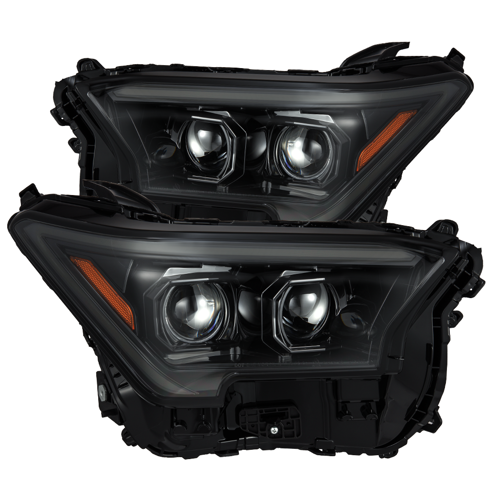 24-25 Toyota Tacoma / 25-up 4Runner LUXX-Series LED Projector Headlights Alpha-Black | AlphaRex