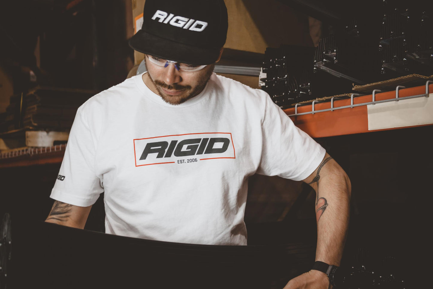 RIGID T Shirt Established 2006 Medium White