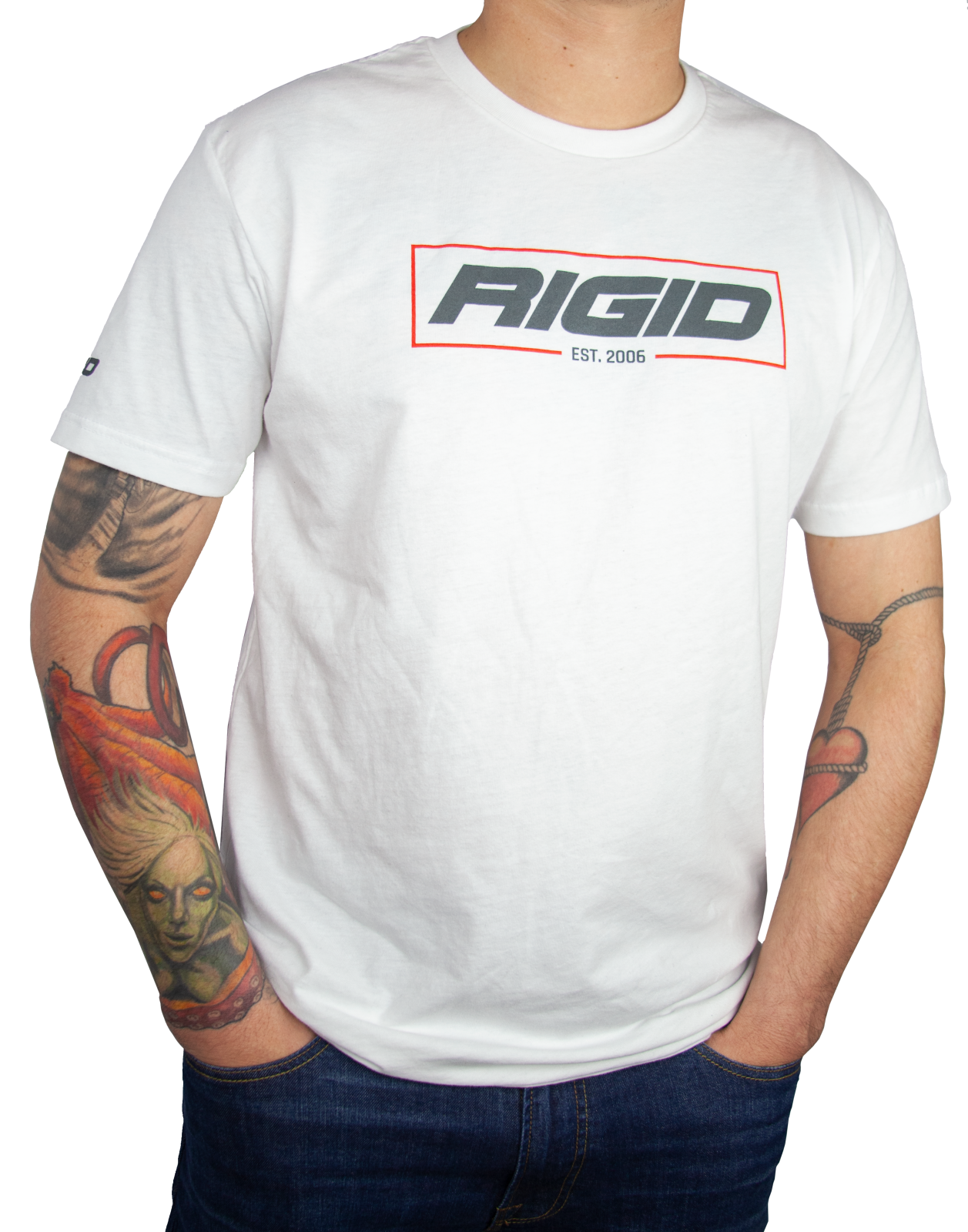 RIGID T Shirt Established 2006 Large White