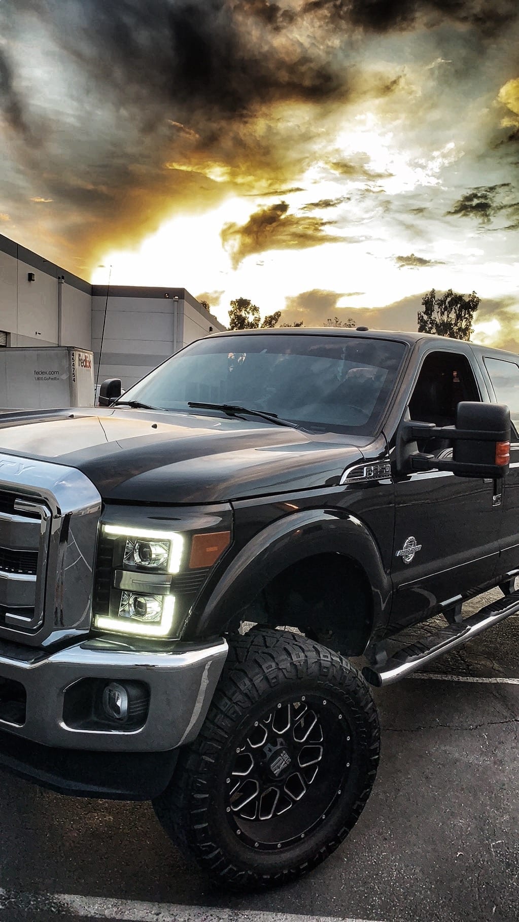 11-16 Ford Super Duty LUXX-Series LED Projector Headlights Chrome | AlphaRex