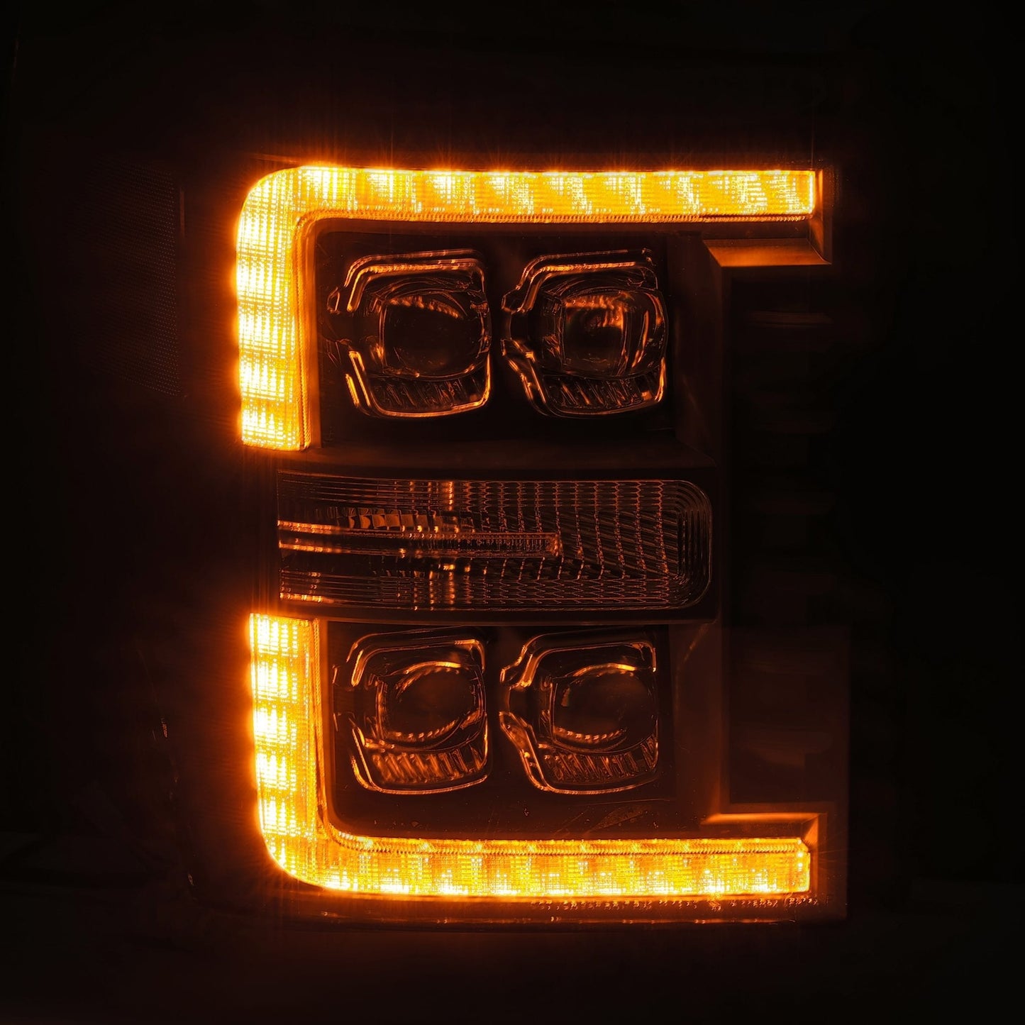 11-16 Ford Super Duty NOVA-Series LED Projector Headlights Alpha-Black | AlphaRex