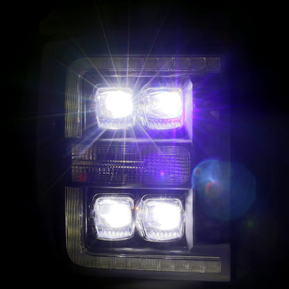 11-16 Ford Super Duty NOVA-Series LED Projector Headlights Alpha-Black | AlphaRex