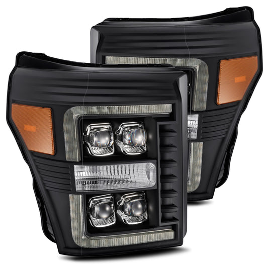 11-16 Ford Super Duty NOVA-Series LED Projector Headlights Black | AlphaRex