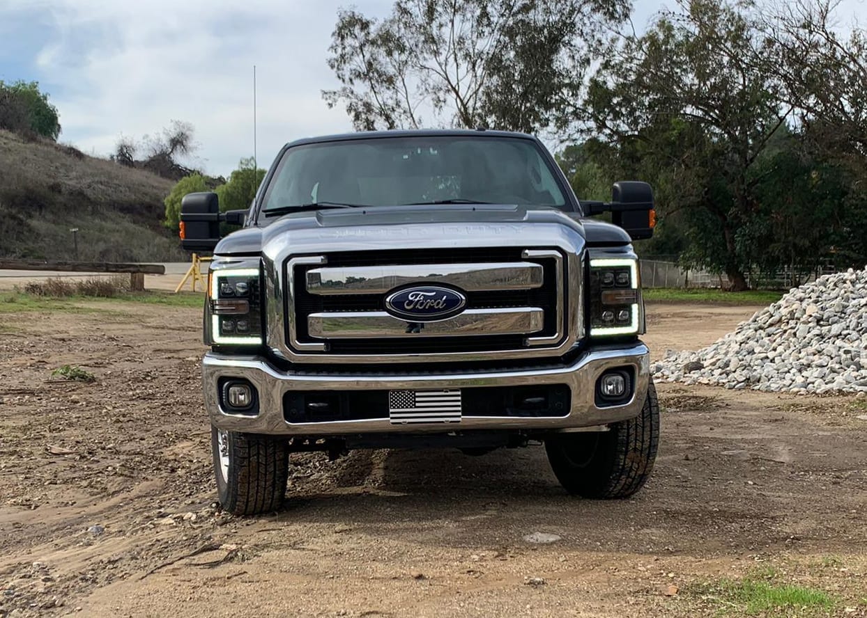 11-16 Ford Super Duty NOVA-Series LED Projector Headlights Chrome | AlphaRex