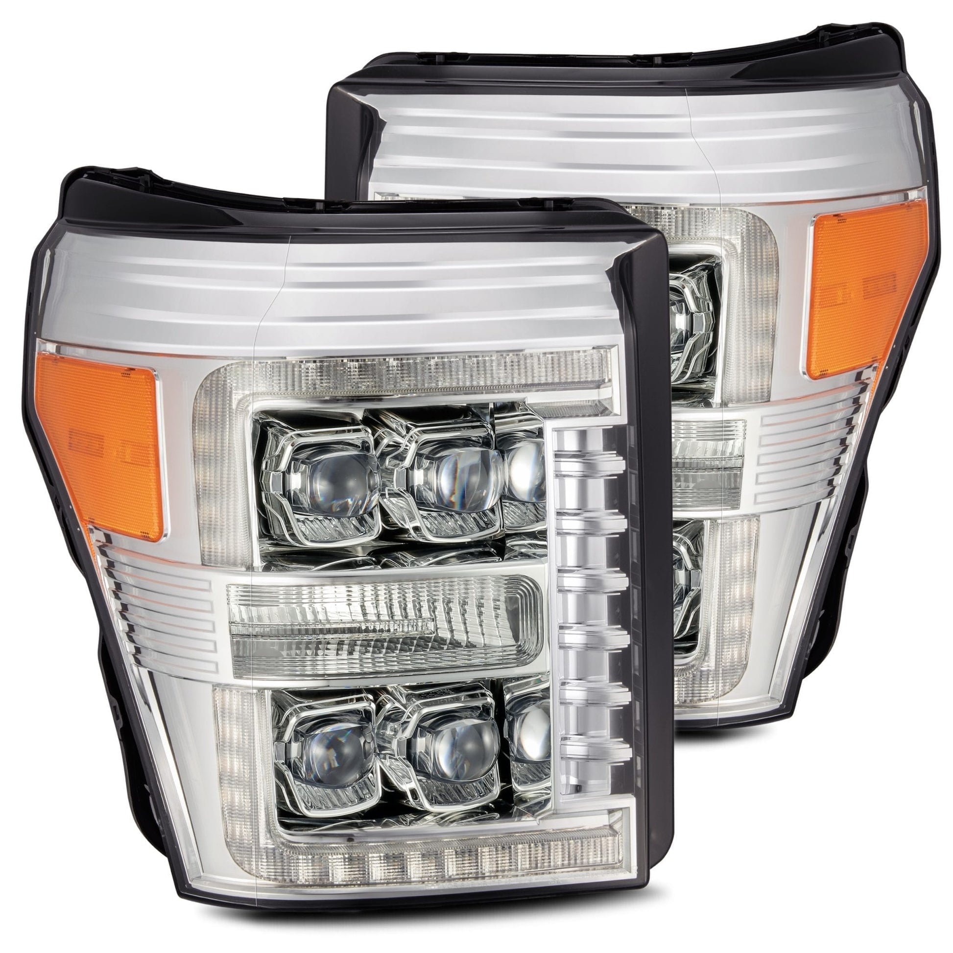11-16 Ford Super Duty NOVA-Series LED Projector Headlights Chrome | AlphaRex