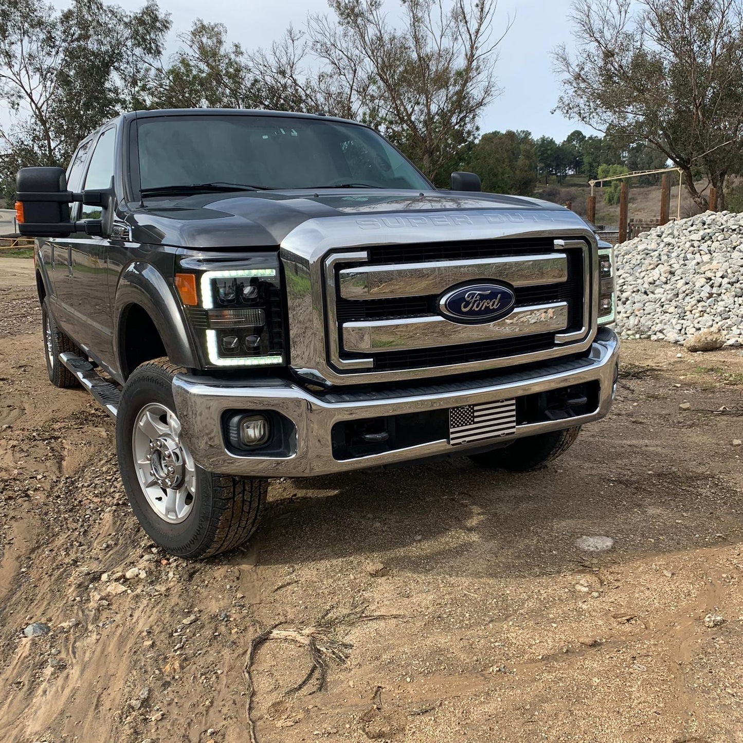 11-16 Ford Super Duty NOVA-Series LED Projector Headlights Chrome | AlphaRex
