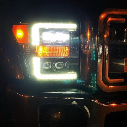 11-16 Ford Super Duty NOVA-Series LED Projector Headlights Chrome | AlphaRex