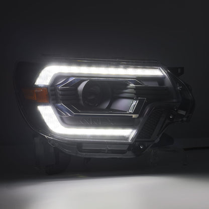 12-15 Toyota Tacoma LUXX-Series LED Projector Headlights Alpha-Black | AlphaRex