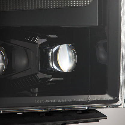 14-15 Chevrolet Silverado NOVA-Series LED Projector Headlights Alpha-Black | AlphaRex