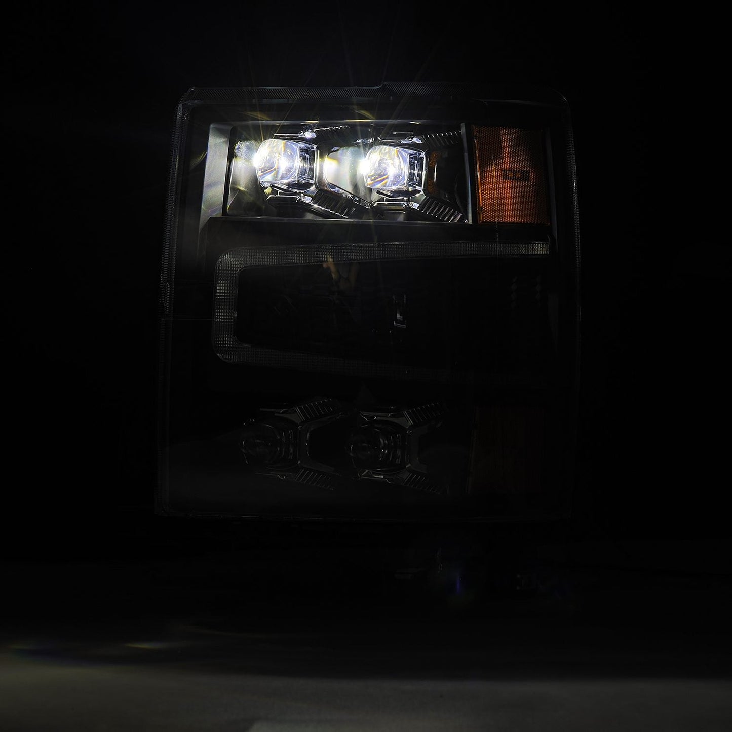 14-15 Chevrolet Silverado NOVA-Series LED Projector Headlights Black | AlphaRex