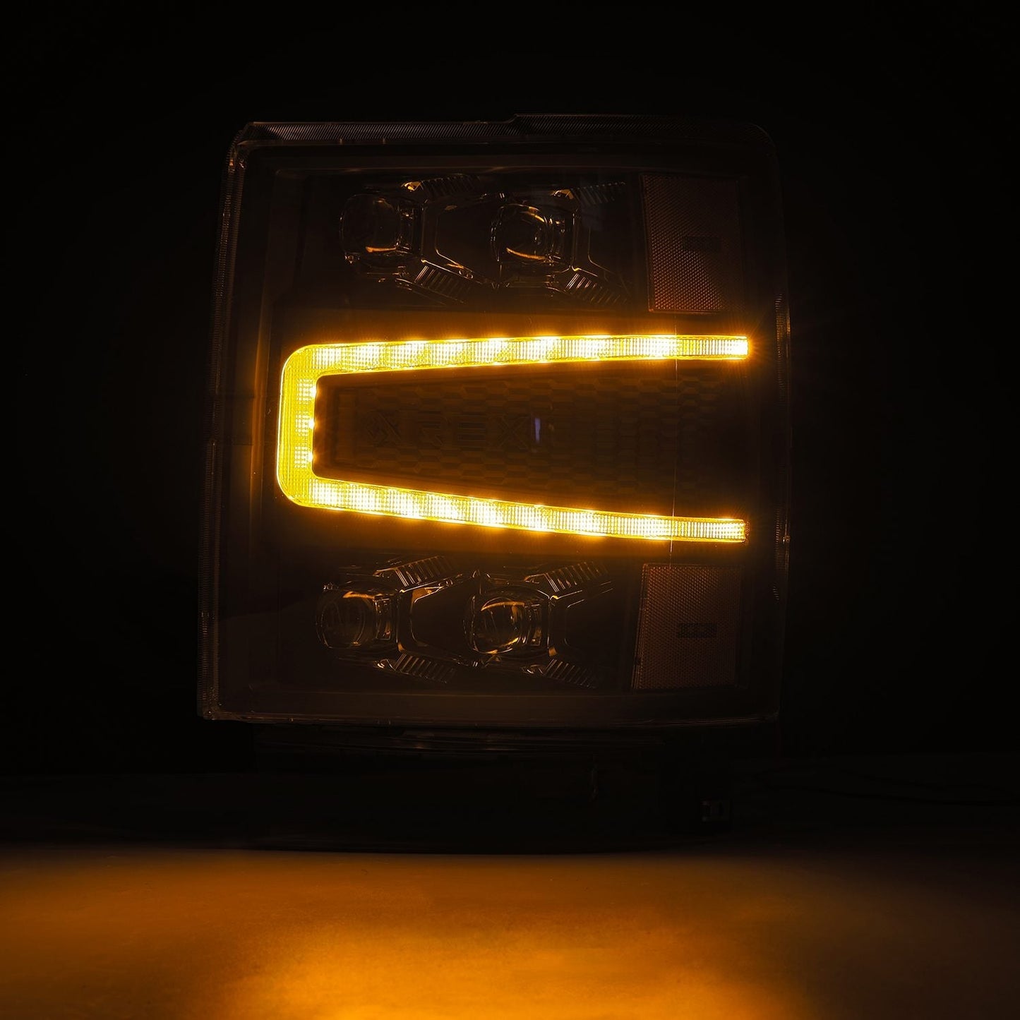 14-15 Chevrolet Silverado NOVA-Series LED Projector Headlights Black | AlphaRex