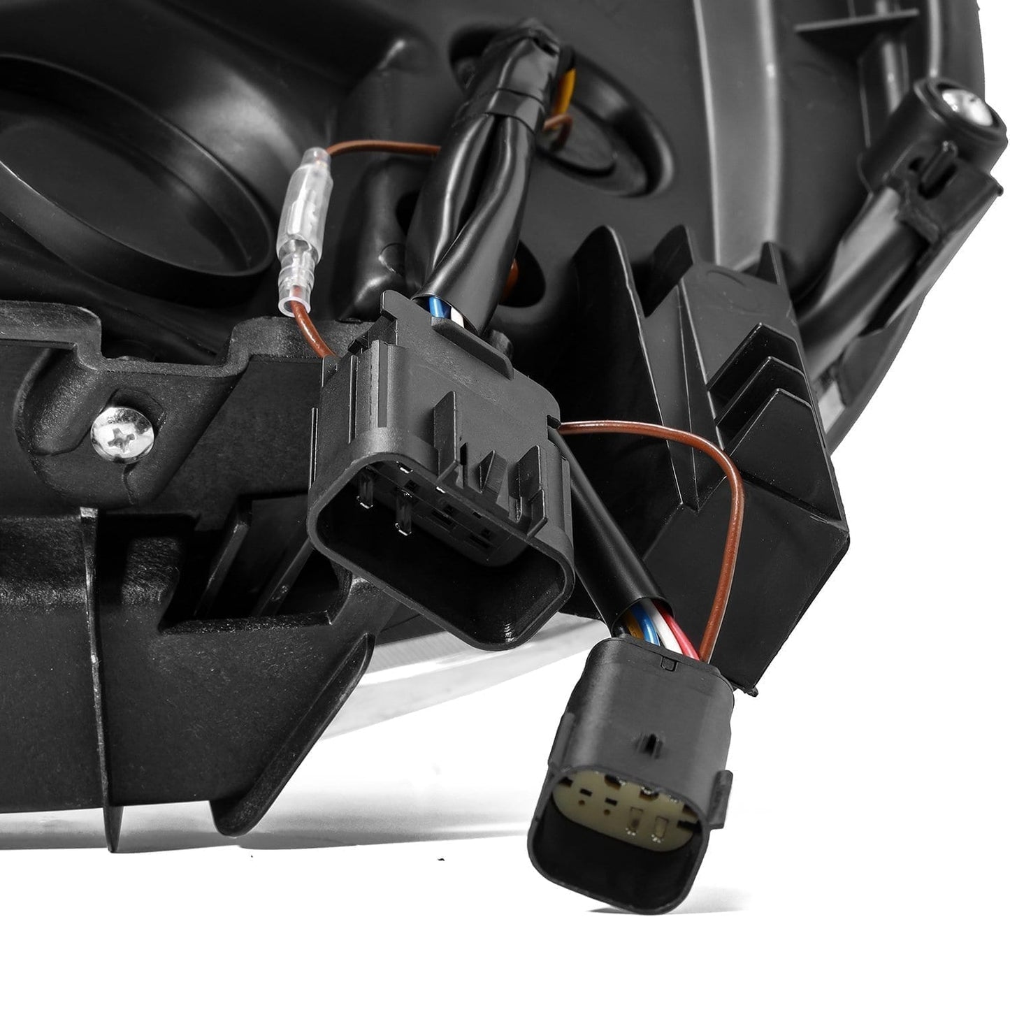 14-18 GMC Sierra LUXX-Series LED Projector Headlights Alpha-Black | AlphaRex