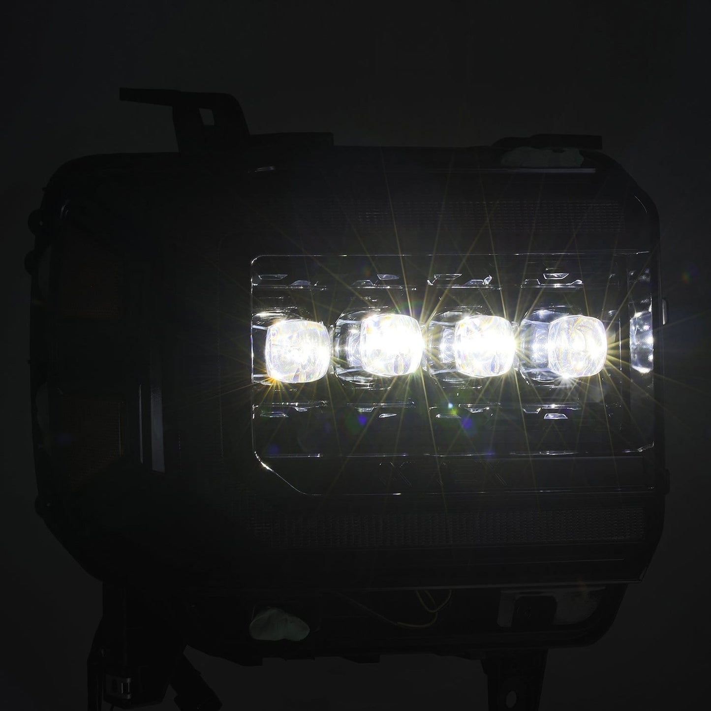 14-18 GMC Sierra NOVA-Series LED Projector Headlights Alpha-Black | AlphaRex