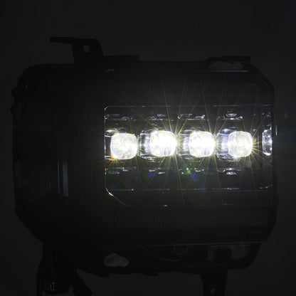 14-18 GMC Sierra NOVA-Series LED Projector Headlights Alpha-Black | AlphaRex