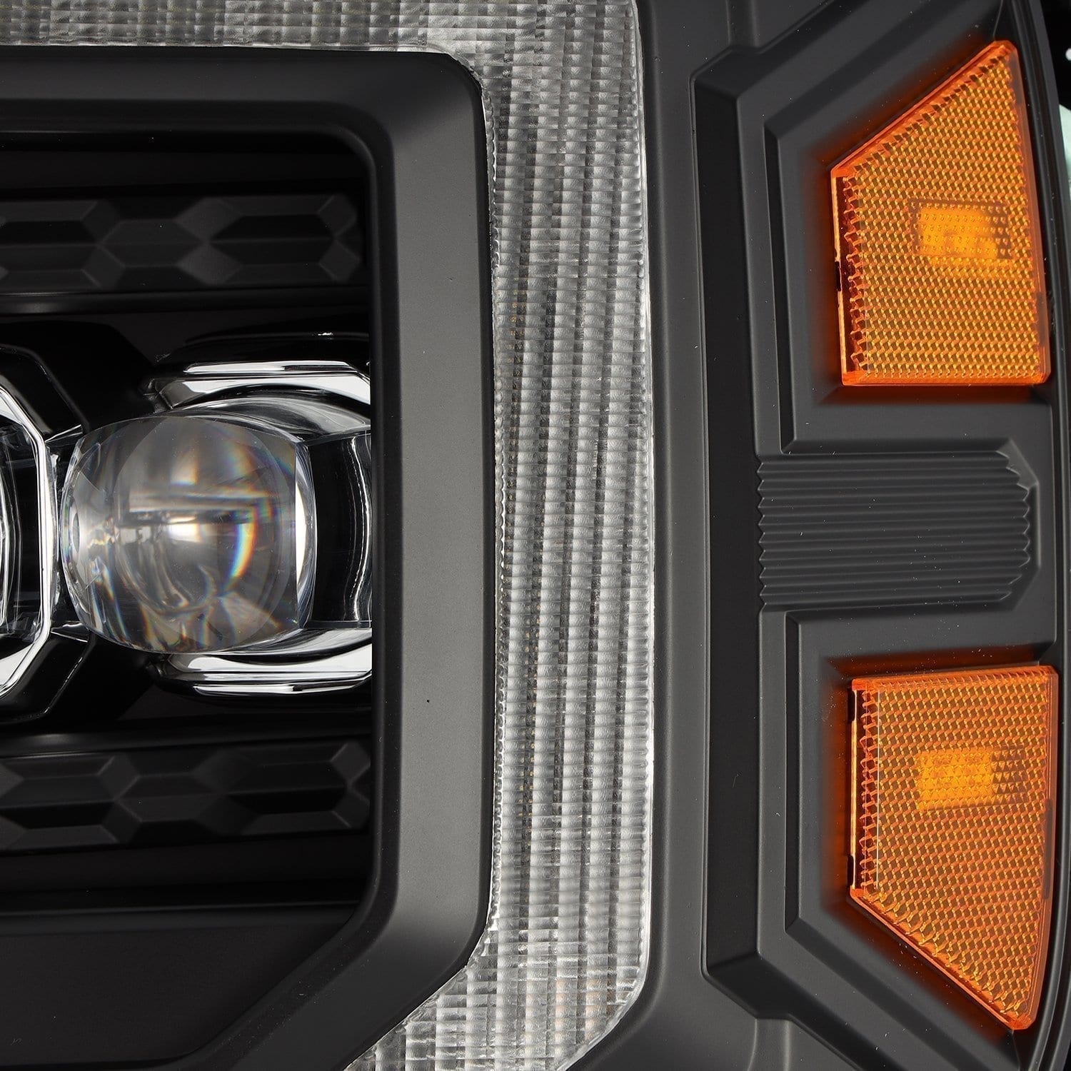 14-18 GMC Sierra NOVA-Series LED Projector Headlights Black | AlphaRex