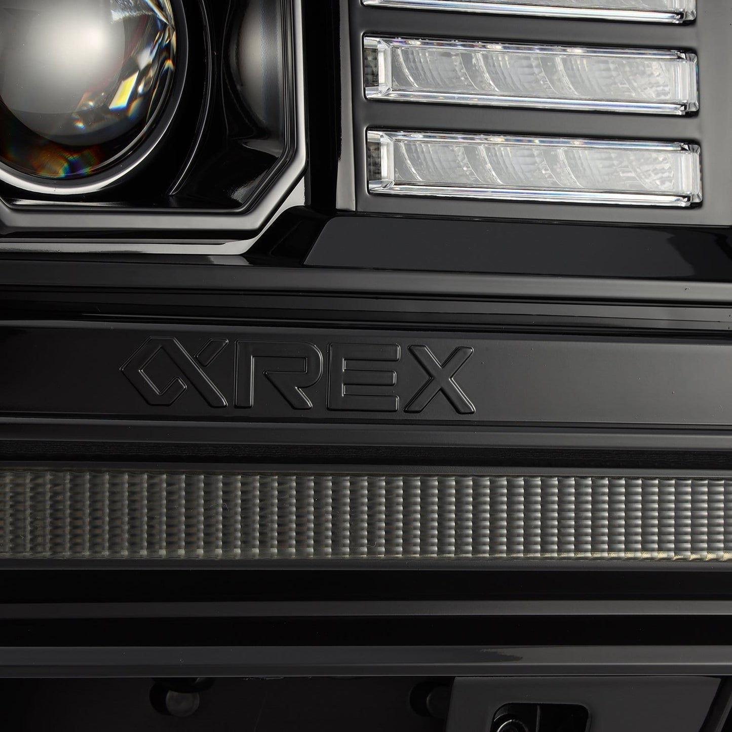 14-18 GMC Sierra PRO-Series Halogen Projector Headlights Alpha-Black | AlphaRex