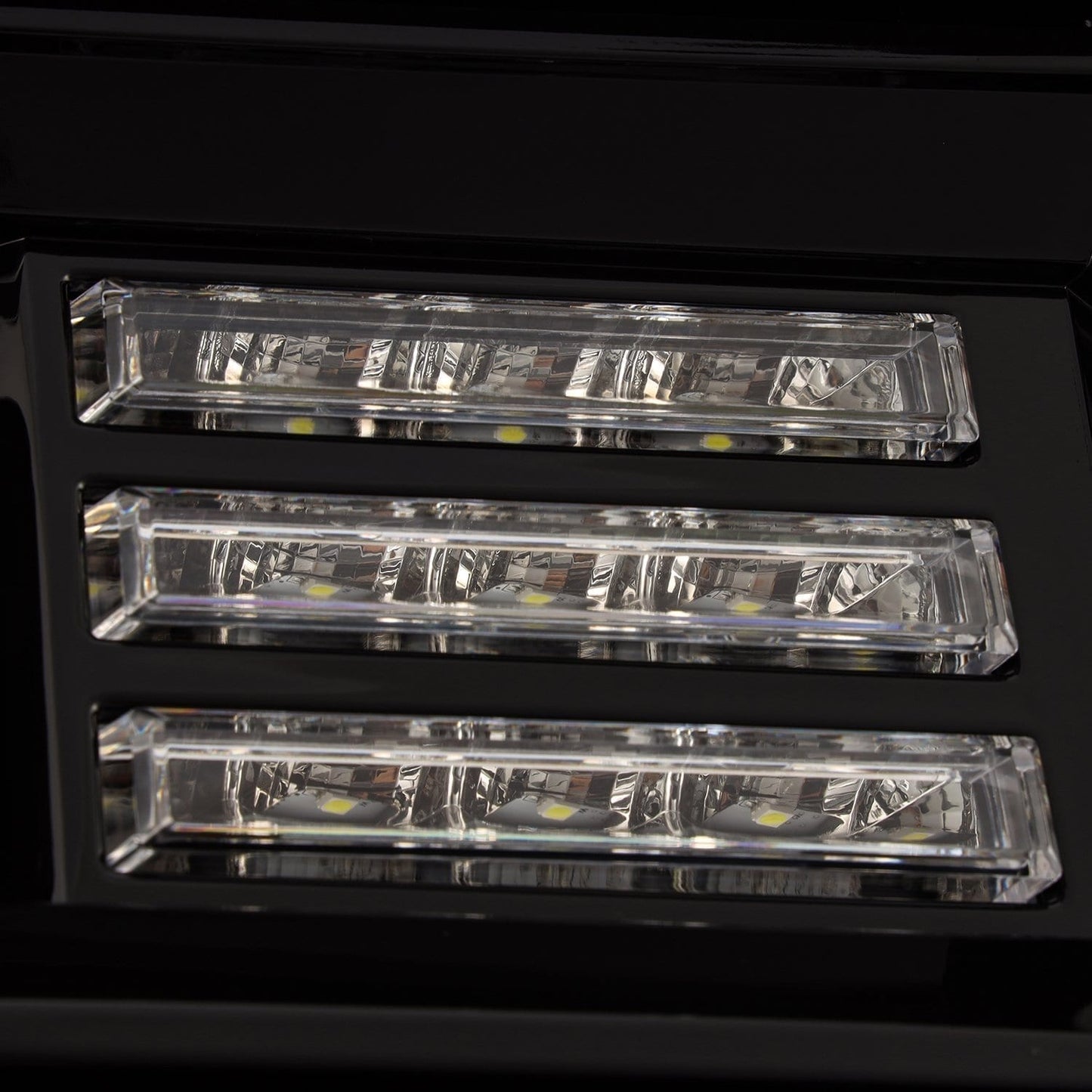 14-18 GMC Sierra PRO-Series Halogen Projector Headlights Alpha-Black | AlphaRex