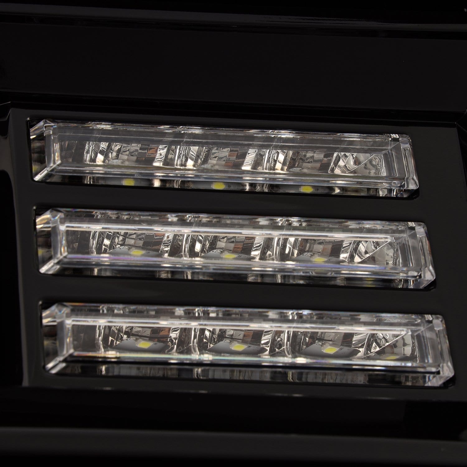 14-18 GMC Sierra PRO-Series Halogen Projector Headlights Alpha-Black | AlphaRex