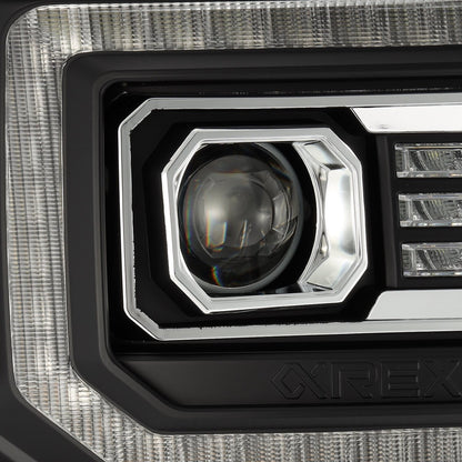 14-18 GMC Sierra PRO-Series Halogen Projector Headlights Black | AlphaRex
