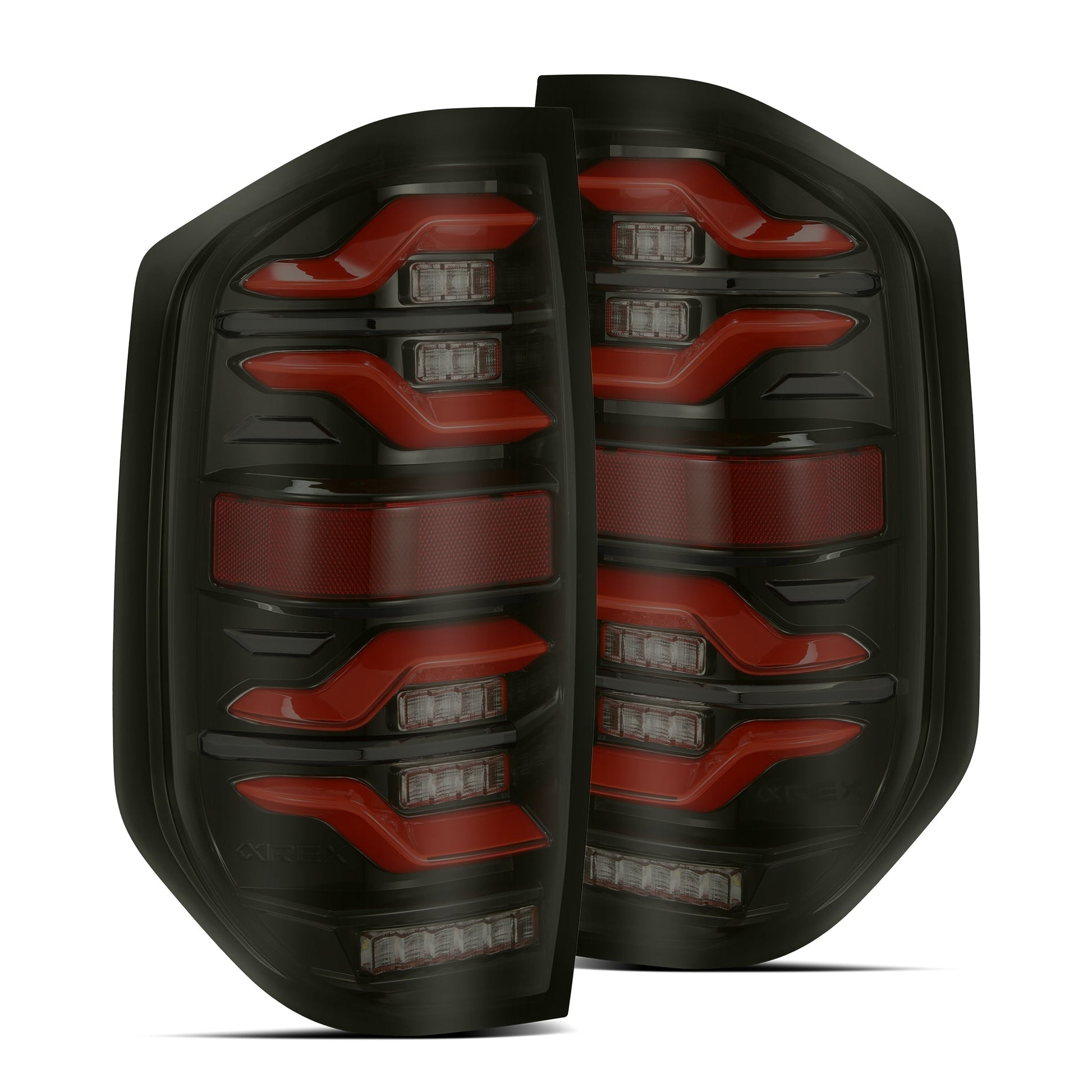 14-21 Toyota Tundra LUXX-Series LED Tail Lights Black-Red | AlphaRex