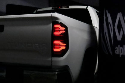 14-21 Toyota Tundra LUXX-Series LED Tail Lights Black-Red | AlphaRex