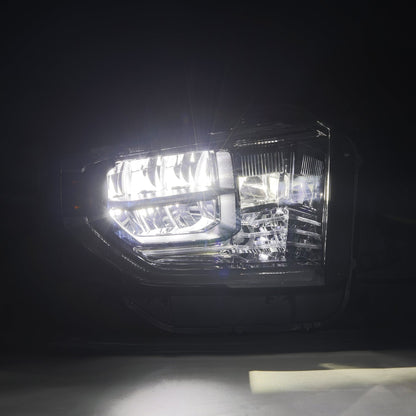 14-21 Toyota Tundra MK II LUXX-Series LED Crystal Headlights Alpha-Black | AlphaRex