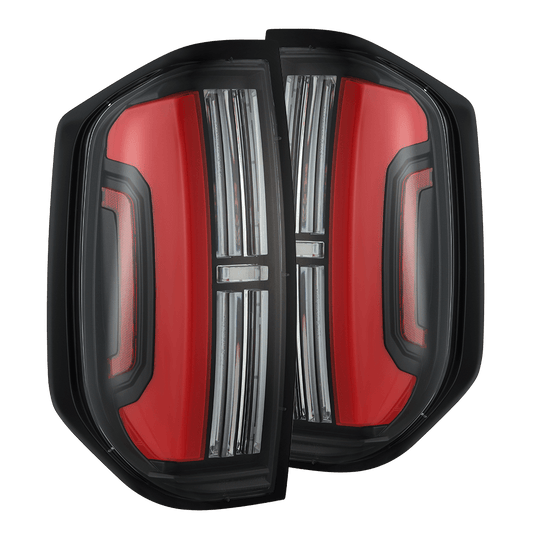 14-21 Toyota Tundra NOVA-Series Prismatic LED Tail Lights Black-Red | AlphaRex
