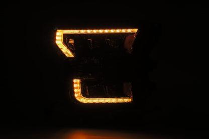 15-17 Ford F150 / 17-20 F150 Raptor NOVA-Series LED Projector Headlights Alpha-Black | AlphaRex