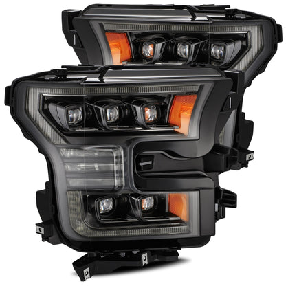 15-17 Ford F150 / 17-20 F150 Raptor NOVA-Series LED Projector Headlights Alpha-Black | AlphaRex