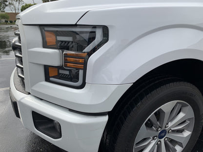 15-17 Ford F150 / 17-20 Ford F150 Raptor LUXX-Series LED Projector Headlights Jet Black | AlphaRex
