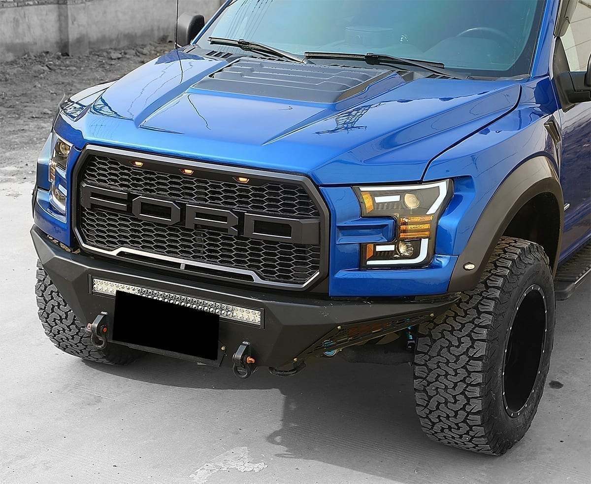 15-17 Ford F150 PRO-Series Halogen Projector Headlights Chrome | AlphaRex
