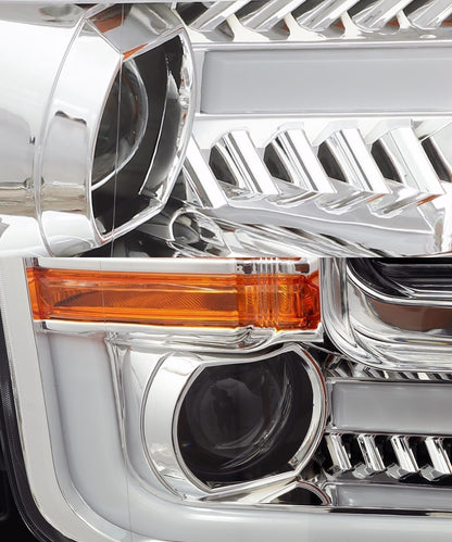 15-17 Ford F150 PRO-Series Halogen Projector Headlights Chrome | AlphaRex