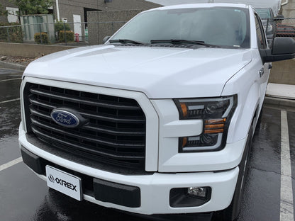 15-17 Ford F150 PRO-Series Halogen Projector Headlights Jet Black | AlphaRex