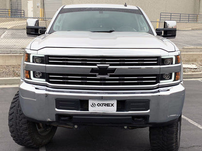 15-19 Chevrolet Silverado 2500HD/3500HD LUXX-Series LED Projector Headlights Black | AlphaRex