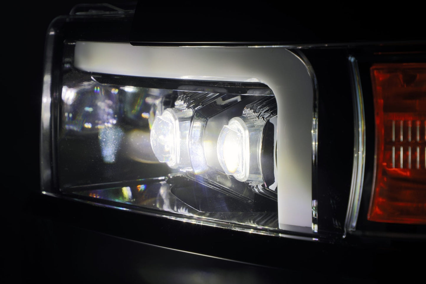 15-19 Chevrolet Silverado 2500HD/3500HD MK II NOVA-Series LED Projector Headlights Black | AlphaRex