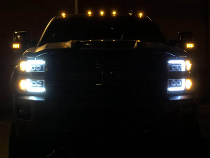 15-19 Chevrolet Silverado 2500HD/3500HD MK II NOVA-Series LED Projector Headlights Black | AlphaRex