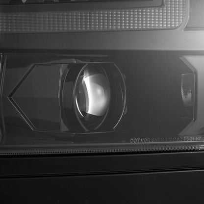 16-18 Chevrolet Silverado 1500 LUXX-Series LED Projector Headlights Alpha-Black | AlphaRex