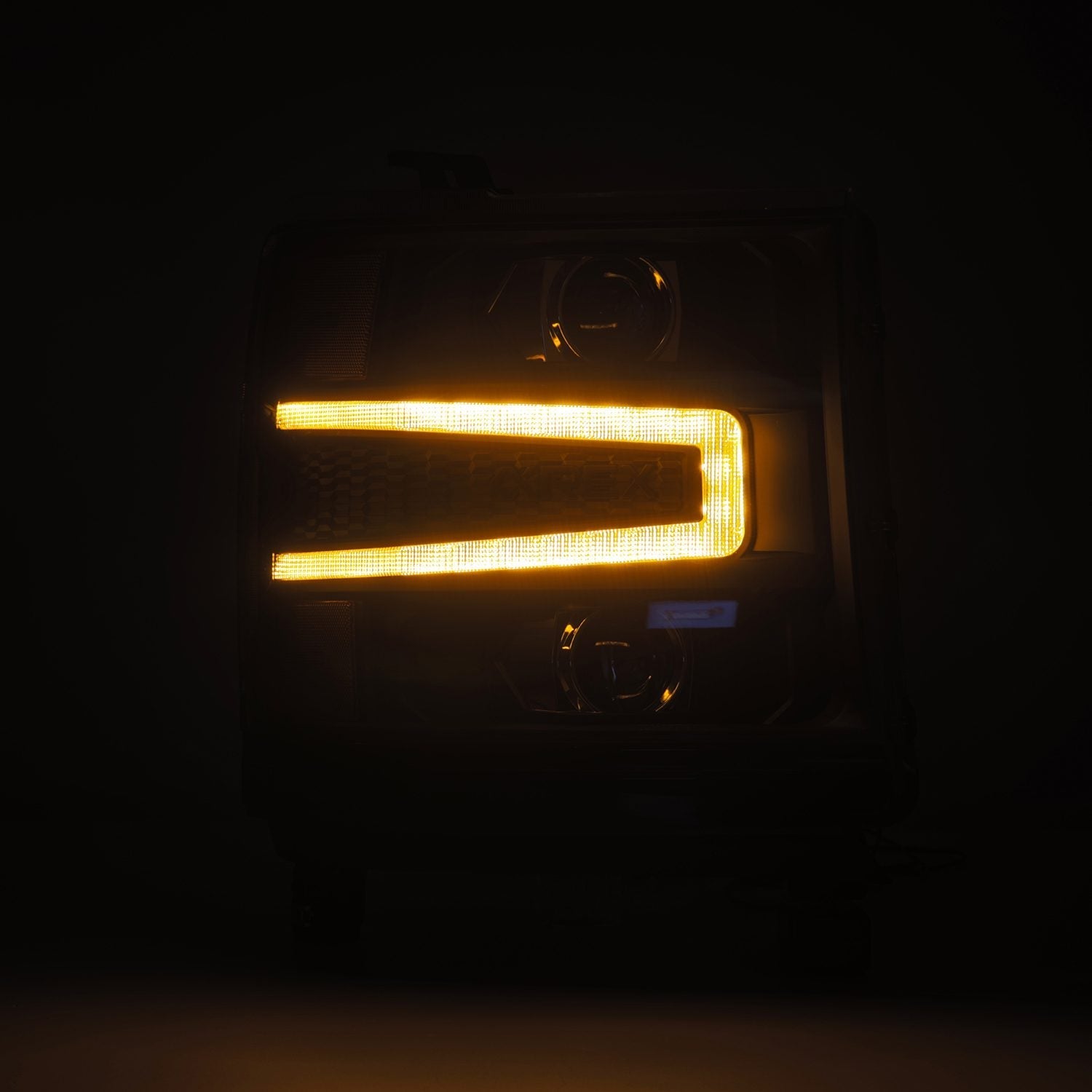 16-18 Chevrolet Silverado 1500 LUXX-Series LED Projector Headlights Alpha-Black | AlphaRex