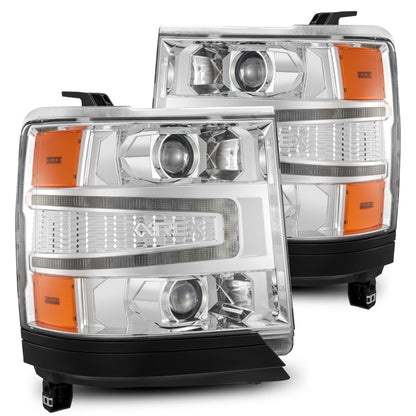 16-18 Chevrolet Silverado 1500 LUXX-Series LED Projector Headlights Chrome | AlphaRex