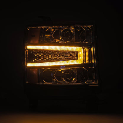 16-18 Chevrolet Silverado 1500 LUXX-Series LED Projector Headlights Chrome | AlphaRex