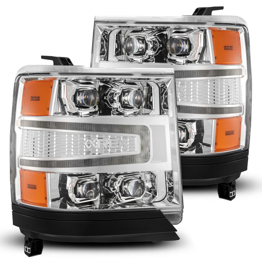 16-18 Chevrolet Silverado 1500 NOVA-Series LED Projector Headlights Chrome | AlphaRex