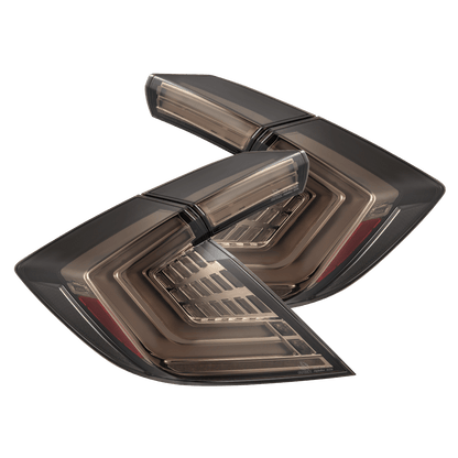 16-21 Honda Civic Hatchback NOVA-Series Prismatic LED Tail Lights Clear Smoke | AlphaRex